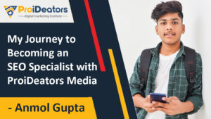 Best Digital Marketing Courses in Navi Mumbai by ProiDeators Student Anmol Gupta